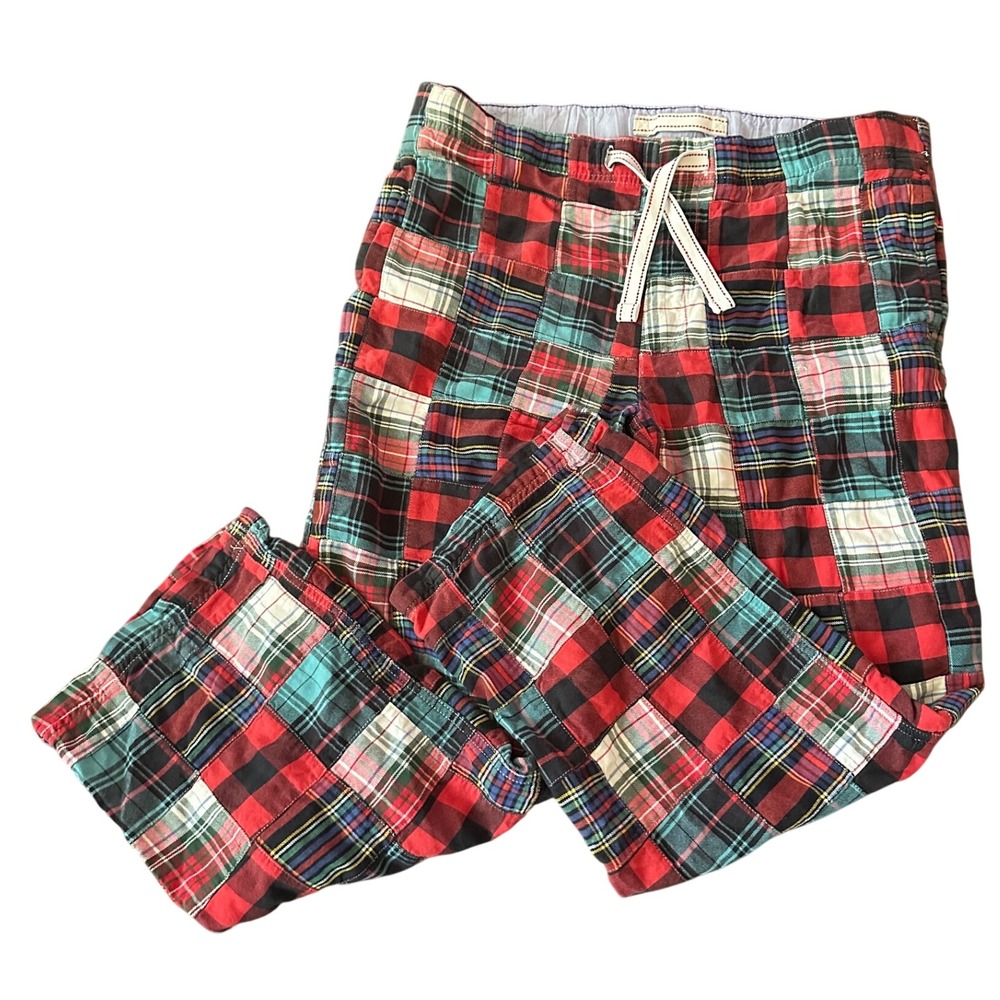 American Eagle Outfitters Vintage Patchwork Plaid Flannel Pajama Pant Medium Red